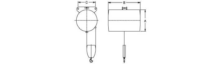 DONGSUNG雙繩氣動平衡器結構尺寸圖