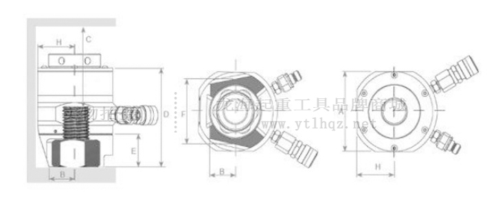 LSBST型螺栓拉伸器尺寸圖
